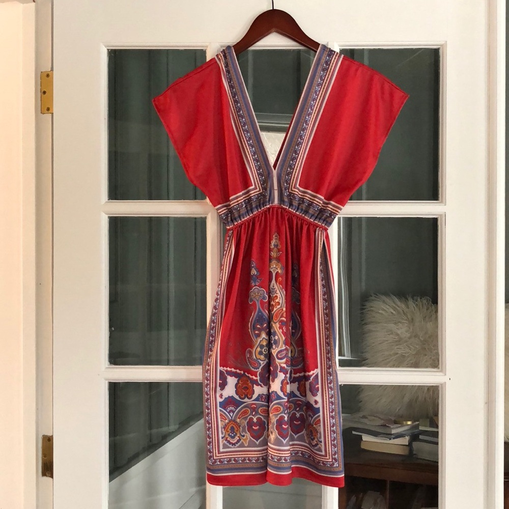 Forever 21 scarf print babydoll dress